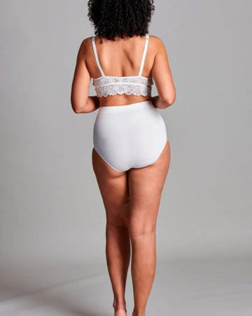 CUI Culotte de soutien sans couture pour femme avec stomie – 1 unité, MOYEN/GRAND, BLANC - 0