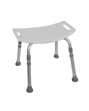 Chaise de douche de bain Drive Deluxe en aluminium sans dossier - 1 unité