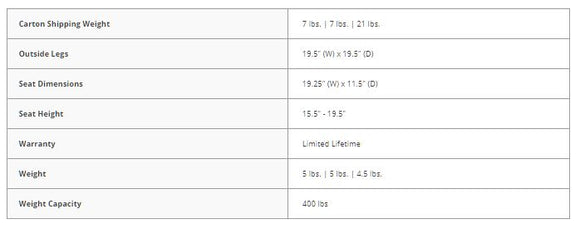 Drive Bath Shower Chair Deluxe Aluminum no Back - 1 each