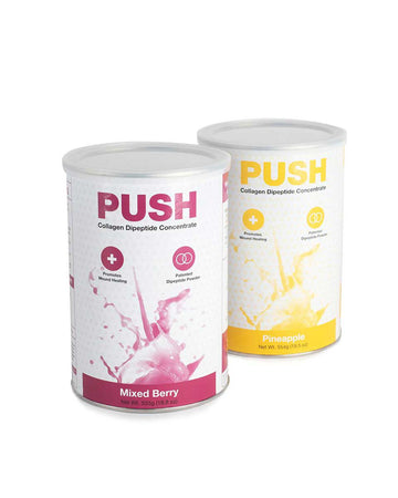 PUSH Collagène Dipeptide Concentré - Boîte - Fruits Rouges - 2 Boîtes par Caisse