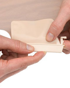 Hollister New Image 2-Piece Drainable Pouch with Clamp Closure Beige - 10 per Box, GREEN - 44MM, 30CM (12") - WITH FILTER