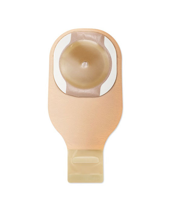 Hollister Premier 1-Piece Drainable Pouch with Lock 'n Roll Closure CeraPlus Flat Skin Barrier - 10 per box, 30MM (1 3/16"), BEIGE W/VEIWING OPTION - 30CM (12")