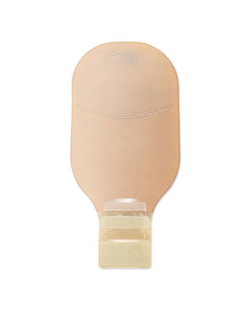 Hollister Premier 1-Piece Drainable Pouch with Lock 'n Roll Closure CeraPlus Flat Skin Barrier - 10 per box, 30MM (1 3/16"), BEIGE W/VEIWING OPTION - 30CM (12") - 0