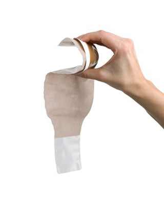 Hollister Premier 1-Piece Drainable Pouch with Clamp Closure Convex Flextend Barrier Transparent - 5 per box, 32MM (1 1/4"), WITH TAPE (NON TAPERED BORDER) - NO FILTER