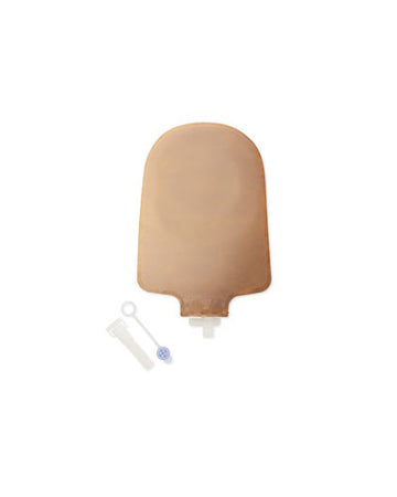 Poche d'urostomie Hollister Premier monopièce, barrière convexe Flextend - 5 par boîte, 38 mm (1 1/2 po), beige - 23 cm (9 po) - 0