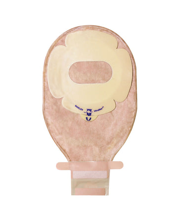 Poche vidangeable Marlen MegaMax monopièce avec attache Kwick-Klose II – 5 par boîte, OPAQUE, PLATE – OVALE – 25 x 44 mm - 0