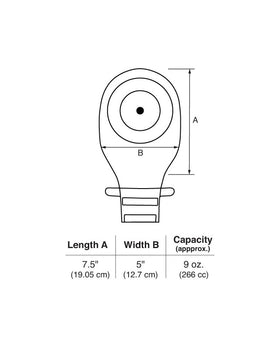 Marlen SuperFlat MiniMax 1-Piece Drainable Pouch with Kwick-Klose II Fastener with AquaTack Barrier - Cut to Fit - 5 per box, TRANSPARENT, NO FILTER - CUT TO FIT - 1/2"-2 1/8" (12-55MM) - 0