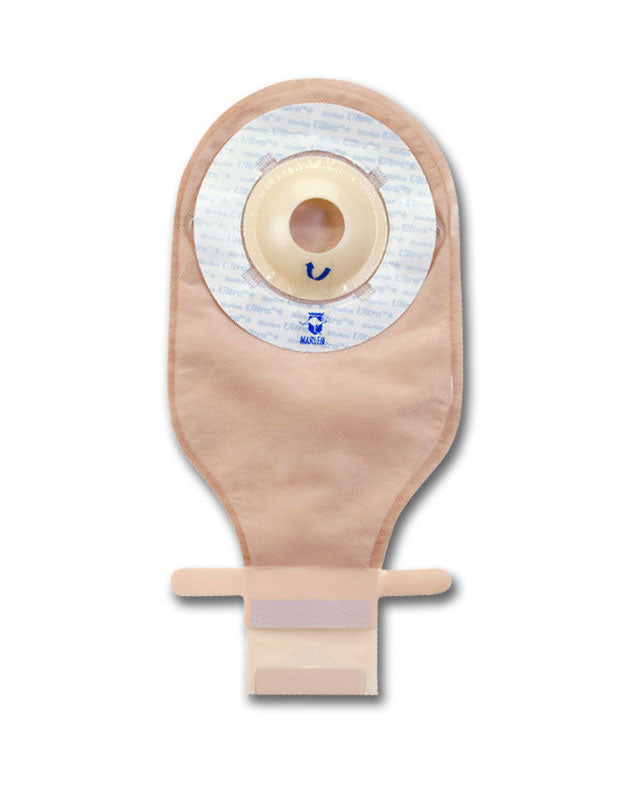 Marlen UltraLite 1-Piece Drainable Pouch with Kwick-Klose Fastener II with AquaTack Barrier with No Filter - 10 per box, DEEP CONVEXITY - 5⁄8" (16MM)