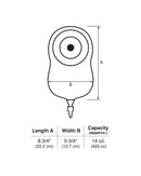 Marlen UltraLite 1-Piece Urostomy Pouch with SkinShield Barrier with No Filter - 10 per box, TRANSPARENT, FLAT - 1/2" (12MM)-4