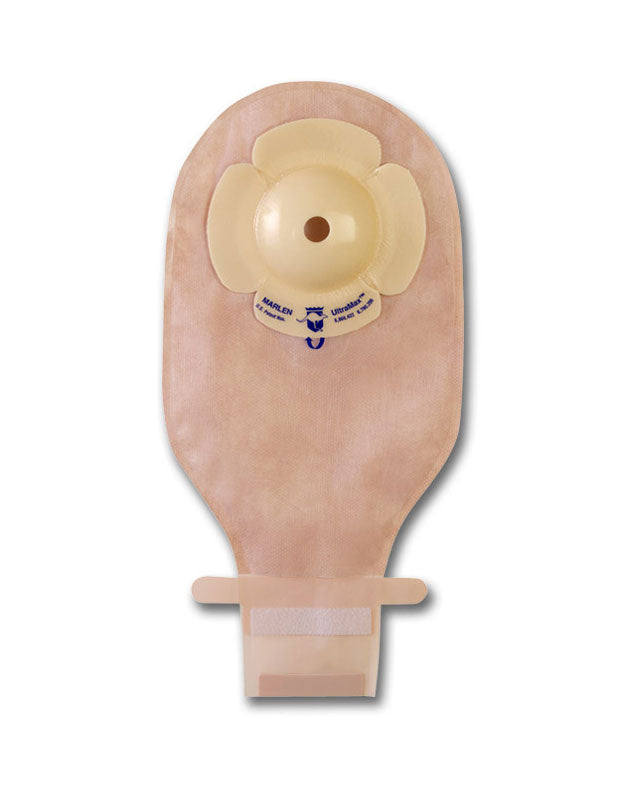 Marlen UltraMax Deep 1-Piece Drainable Pouch with Kwick-Klose II Fastener with AquaTack Barrier and No Filter - 5 per box, DEEP CONVEXITY - CUT TO FIT - 1/2"-2 1/2" (12-64MM)