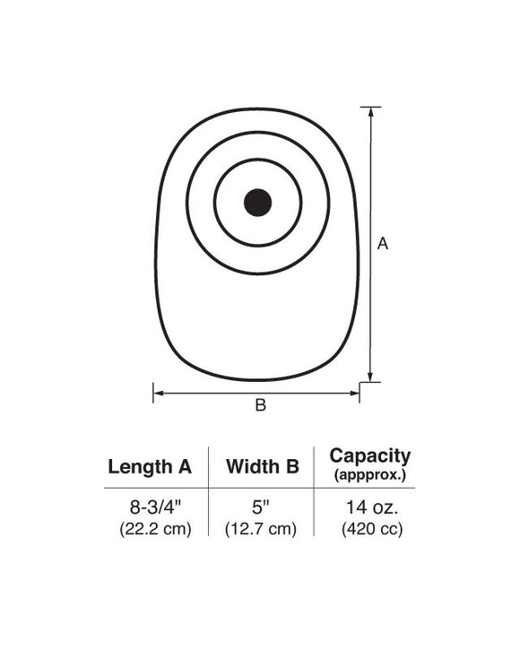 Marlen UltraMax 1-Piece Closed Pouch with AquaTack Barrier and No Filter - 5 per box, OPAQUE WITH KWICK-VIEW, SHALLOW CONVEXITY - 5⁄8" (16MM)
