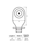 Marlen UltraMax 1-Piece Drainable Pouch with Kwick-Klose II Fastener with AquaTack Barrier and No Filter - 5 per box, TRANSPARENT, SHALLOW CONVEXITY - CUT TO FIT - 1/2"-1 1/2" (12-38MM)-5