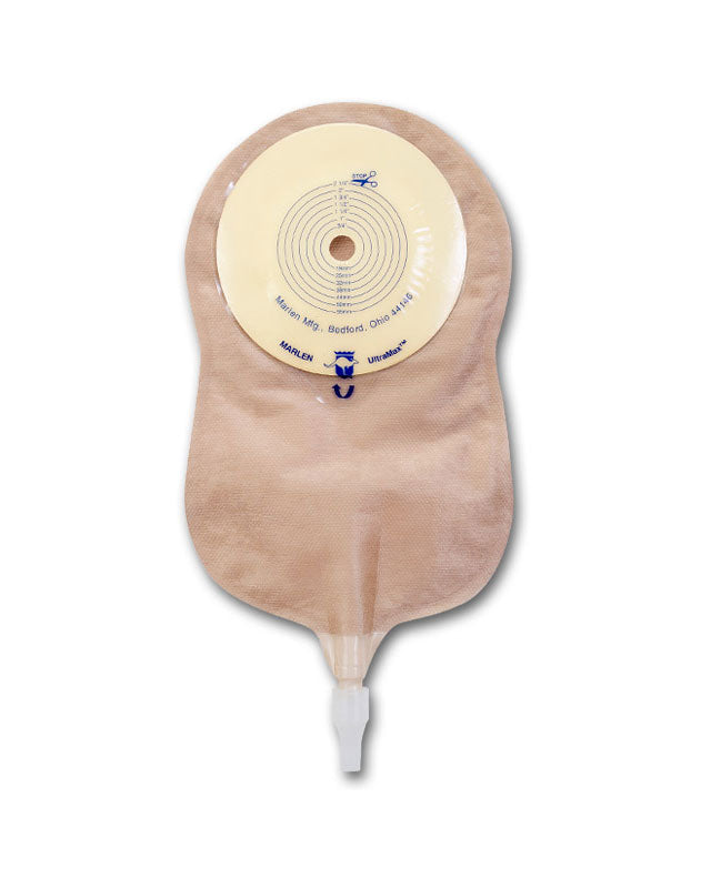 Marlen UltraMax 1-Piece Urostomy Pouch with AquaTack Barrier and No Filter - 5 per box, TRANSPARENT, SHALLOW CONVEXITY - 5⁄8" (16MM)