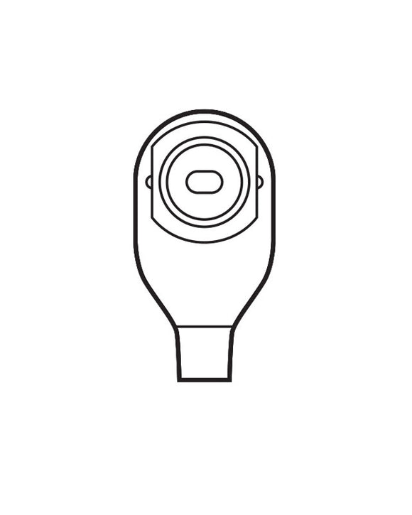 Marlen Ultra Extra 1-Piece Drainable Pouch Snap-Lok Pouch Closure with SkinShield Barrier with No Filter - 10 per box, CONVEX - OVAL - 1 1/4"X1 1/2" (32X38MM)