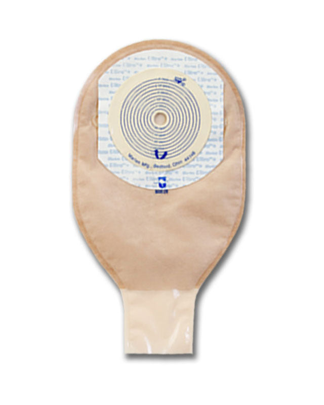 Marlen Ultra Extra 1-Piece Drainable Pouch Snap-Lok Pouch Closure with SkinShield Barrier with No Filter - 10 per box, FLAT - 2" (50MM)