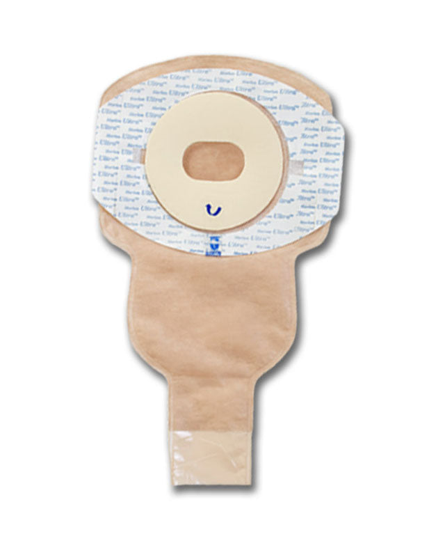 Marlen Ultra Plus 1-Piece Drainable Large Pouch with Snap-Lok Pouch Closure and SkinShield Barrier - 10 per box, TRANSPARENT, CONVEX - OVAL - 1 1/4"X2"X5" (32X50MM)