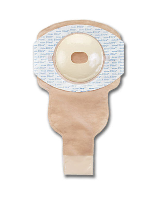 Marlen Ultra Plus 1-Piece Drainable Large Pouch with Snap-Lok Pouch Closure and SkinShield Barrier - 10 per box, FLAT - 3" (76MM)