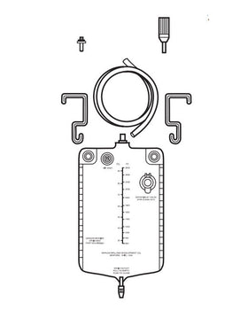 Marlen Urinary Night/Bedside Drainable Bag Plastic Hangers - 1 pair