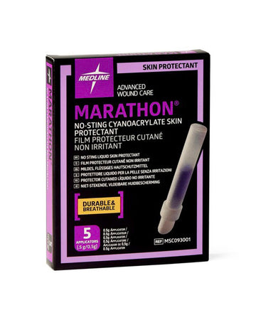 Protecteur cutané liquide Medline Marathon 0,5 g - 5 par boîte - 0