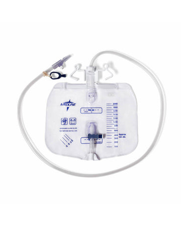 Poche de recueil d'urine Medline avec anti-reflux et pince en métal 4000 ml - 1 unité