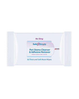Safe n Simple Peri-Stoma Cleanser & Adhesive Remover, (50 PACKETS/BOX)