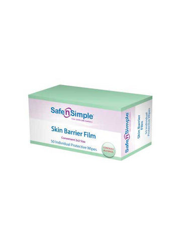 Lingettes barrière cutanée Safe n Simple (contient de l'alcool) - 50 par boîte