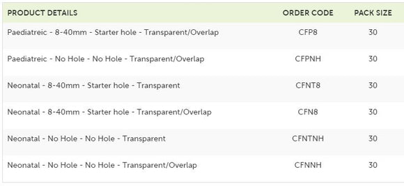 Salts Confidence Comfort Neonatal with Flexifit 1-piece Pediatric 1-piece drainable pouch - 30 units per box, 8-40MM (5/16"-1 9/16"), NEONATAL, BEIGE WITH TRANSPARENT OVERLAP