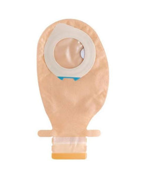 Salts Harmony Duo 2-piece drainable pouch - 30 units per box, SMALL, BEIGE WITH TRANSPARENT OVERLAP, 13-32 FLANGES