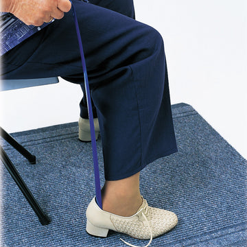 Chausse-pied en métal bleu 58 cm - 1 unité - 0