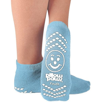 Chaussons-chaussettes Terries Pillow Paws - 1 paire, ENFANT/ADO (BLEU CLAIR)