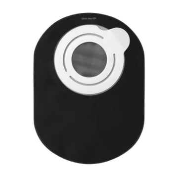 Coloplast Sensura Mio Black Flex 2-Piece Closed Pouch, Maxi 22cm (8.5"), with Inspection Window, 35mm (1 3/8") Green - 10 per Box